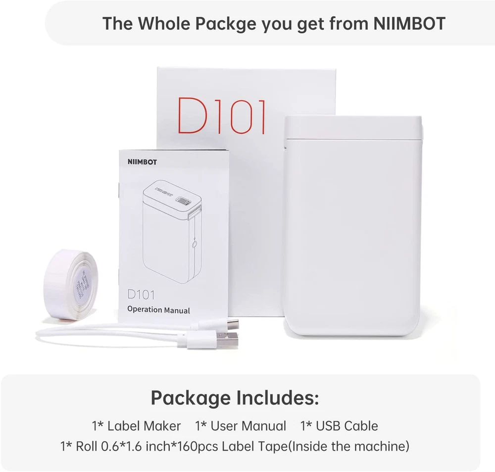 Portable Wireless Label Maker Machine D101 with Multiple Templates
