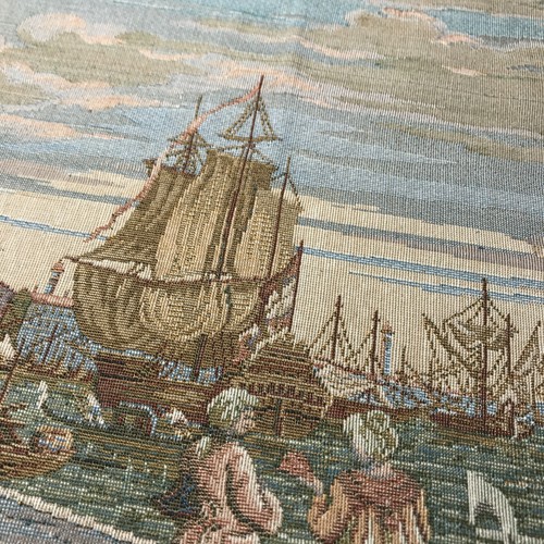Lot of two Venetian Italian Woven Tapestries Gondolas Palazzo Ducale 11 X 9 " - Picture 5 of 22