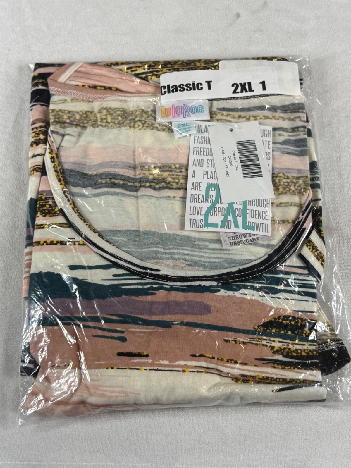 LuLaRoe Womens Classic Soft T-Shirt Size 2XL Comfortable Fit