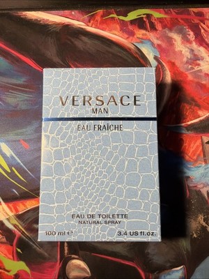 Versace Man by Versace Eau Fraiche Eau De Toilette Spray (Blue) 3.4 oz for Men