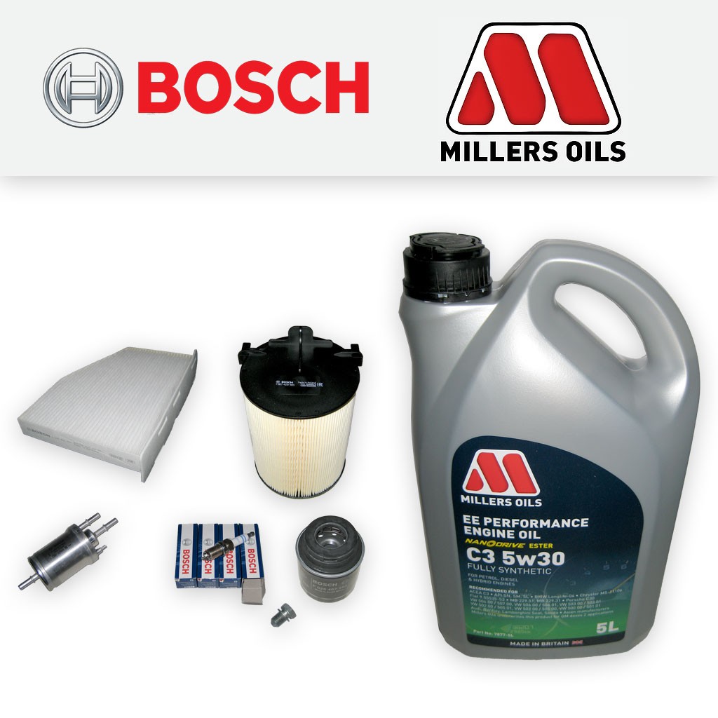SERVICE KIT for AUDI A3 (8P) 1.2 TSI TFSI OIL AIR FUEL CABIN FILTERS PLUGS +OIL