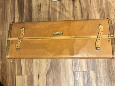 Samsonite 1950s Vintage Hard Shell Suitcase, Brown, 21''x16''