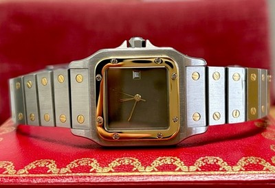 Cartier Santos Carrée Ghost Dial Stahl / Gold Automatik Herrenuhr Ref. 2961