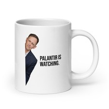 Tazza Peter Thiel Palantir bianca lucida