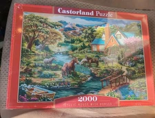 Castorland Idyllic House with Horses 2000 Piece Jigsaw Puzzle Brand New Sealed