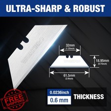 WORKPRO Utility Knife Blades 200 Pack SK5 Steel Dispenser Box Cutter