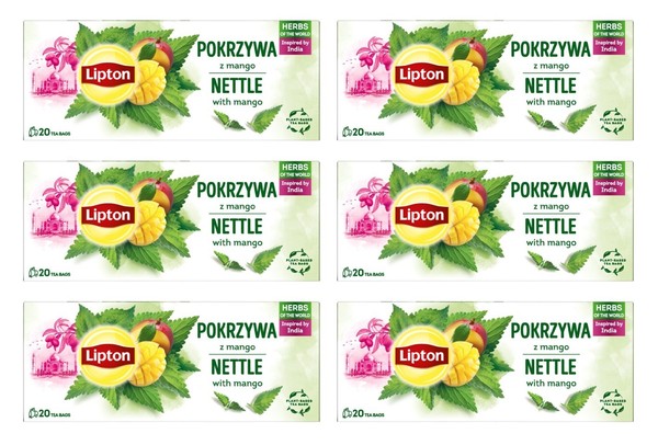 Lipton Brennnesseltee & Mango 6X 20 Teebeutel - KräUtertee Brennnessel Tee-image