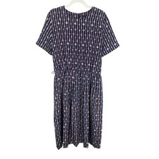 Vintage Breli Originals Nautical Midi Dress Yacht Maritime Blue Red USA Size 18