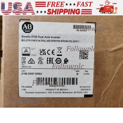 Brand New AB CAT 2198-D057-ERS3 FW 13.005 kinetix 5700 Axis inverter US Free Tax