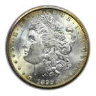 1899-O Morgan Dollar $1 Raw BU Brilliant Uncirculated - RIM TONED!