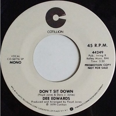 Dee Edwards - Don't Sit Down (Vinyl 7'' - 1979 - US - Original)