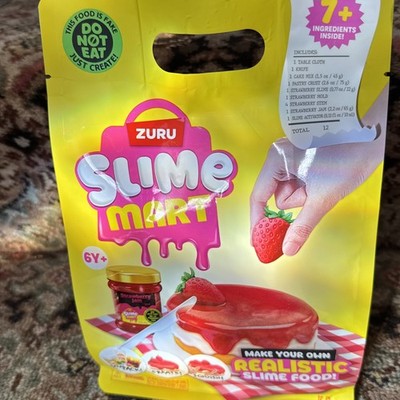 ZURU SLIME MART Small Bag Strawberry Cheesecake  Unpack Create Squish