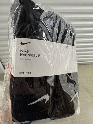 Nike Everyday Plus Cushion Crew Socks for Men, Black - 6 Pack