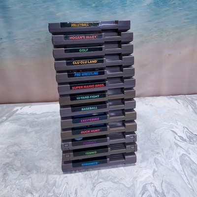 Lot of 13 NES Carts Bundle of Black Label 5 Screw Vintage Nintendo Games