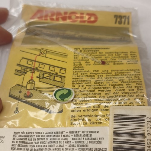 Arnold N 7371 juego de luces finales para vagón de tren D como nuevo/embalaje original escala N  | Condition: Neu