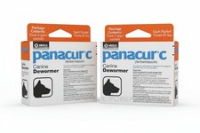 Panacur C Canine Dewormer Fenbendazole Six 4-Gram Packets 40 lbs , Exp. 8/27