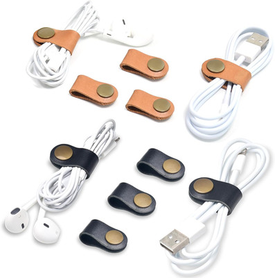 Cord Organizer,Cord Holder,Cable Clips Leather,Cable Organizer USB Holder,Wire O
