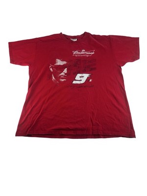 Budweiser Kasey Kahne #9 NASCAR Racing T-Shirt Herren XL rot Baumwolle