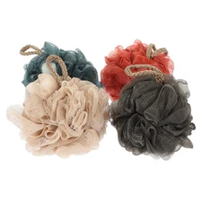4 Pcs Bathroom Shower Loofah Sponge Body Scrubber Bathing Skin Exfoliator