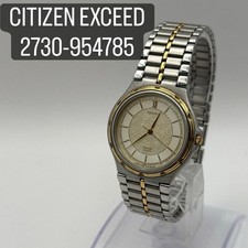 Citizen Exceed Quartz Dress Watch Gold Dial 30mm Case Japan Made wrist 17cm