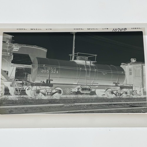 Railroad Negative Chicago, Burlington & Quincy CBQ #205324 Fuel Car Lincoln, NE