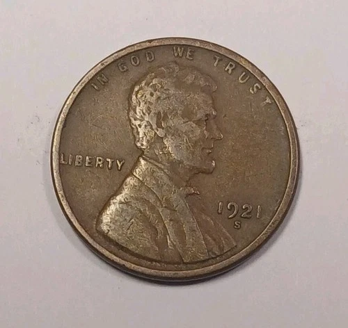 1921-S Lincoln Wheat Cent San Francisco Mint Fine