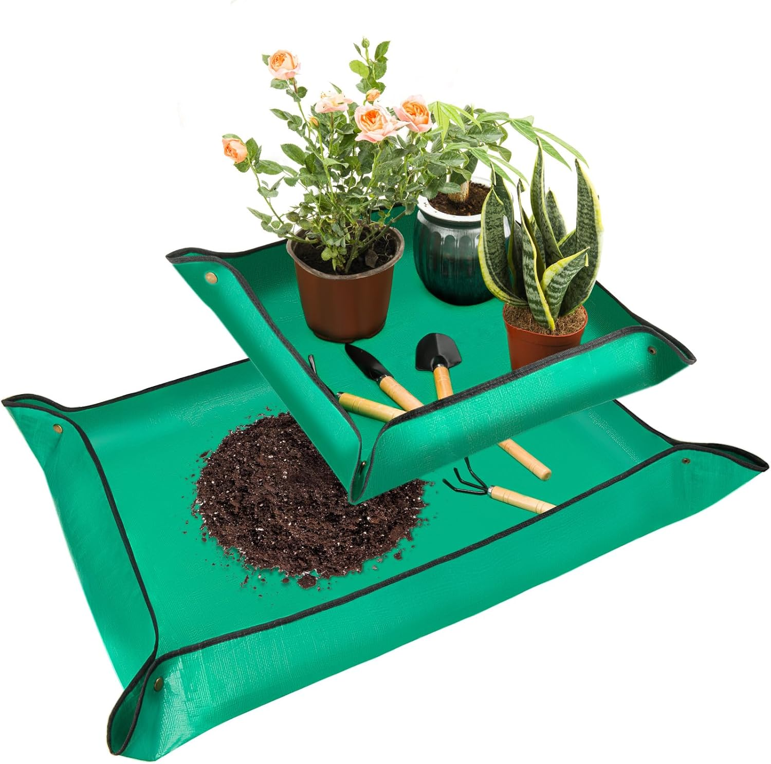 2PCS Waterproof Repotting Mat for Indoor Plant Transplanting - Durable & Professional Gardening Tool
