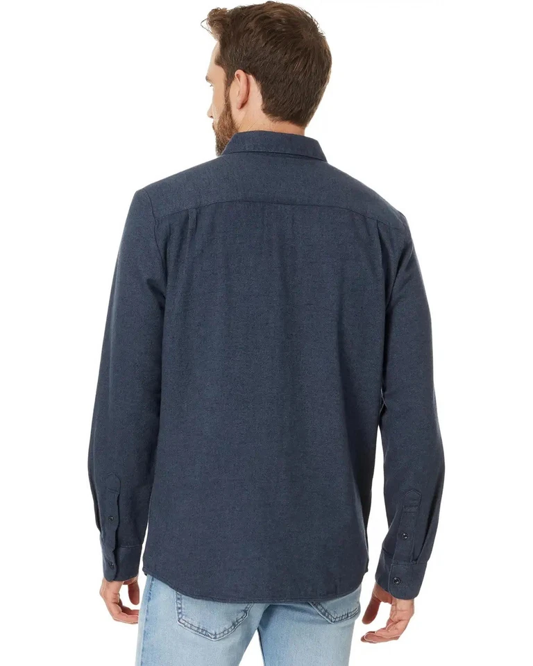 Men's Volcom Caden Flannel Long Sleeve Button Down Blue Size Large - Image 2 of 4