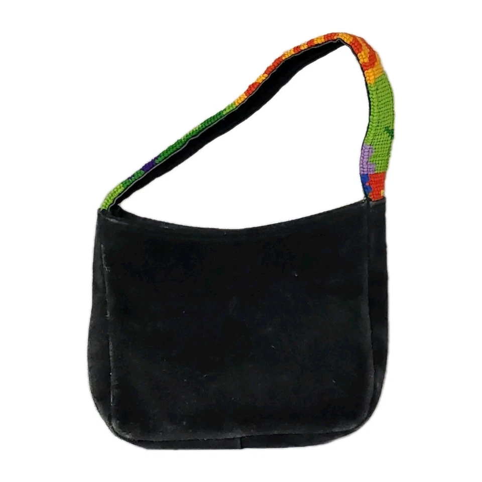 Bolso Cartera Adolfo for Tally-Ho De Colección Lana Punta de Aguja Retro Mod Floral Multicolor Foto 3 de 4