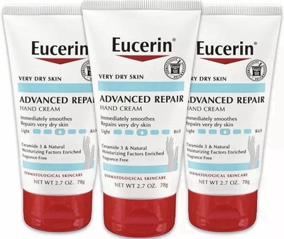 3PK EUCERIN ADVANCED REPAIR HAND CREAM For VERY DRY SKIN  2.7each