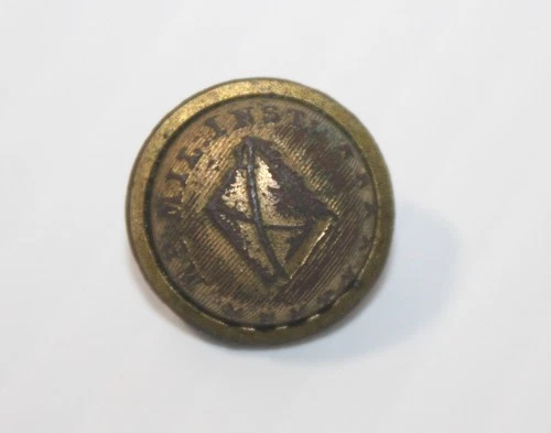 Vtg Civil War Era Maryland Military Institute Cuff Button Canfield Bro & Co Bal
