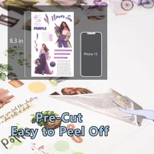 Scrapbook Sticker Book, 50 Sheets Journaling Stickers, Junk Journal Supplies,...