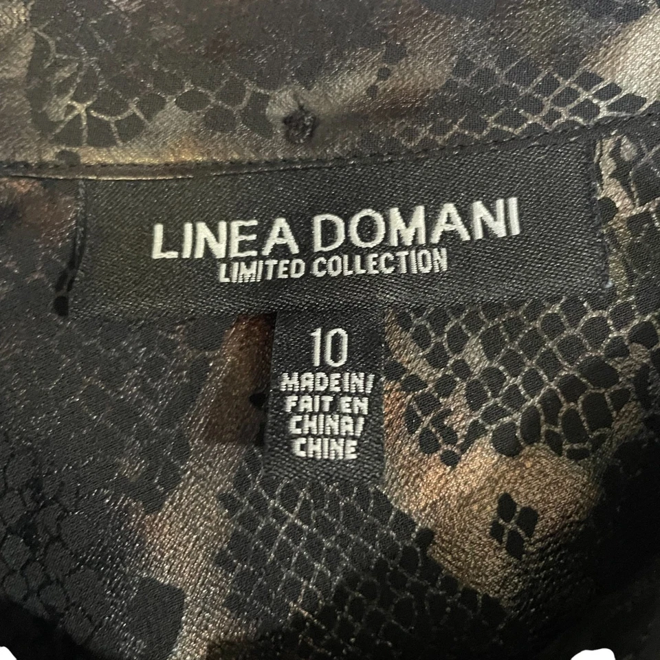 Blusa Linea Domani Transparente Estampado Serpiente Botón Y2K Gótico Glamour Coqueta Años 90 Top Foto 3 de 4