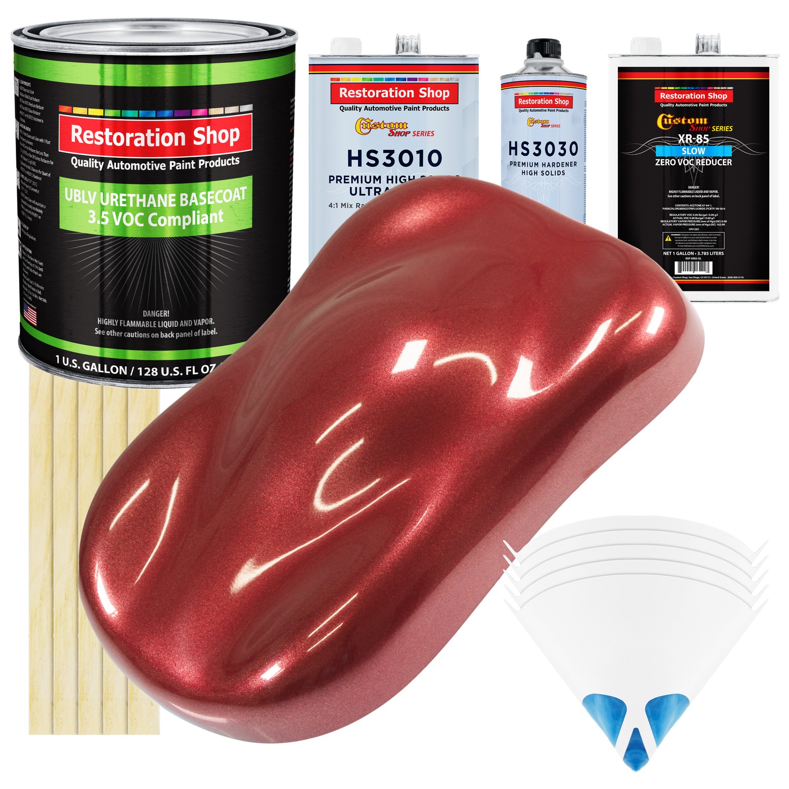 Firemist Red Metallic Low VOC Urethane Basecoat Clearcoat 1 Gallon Kit