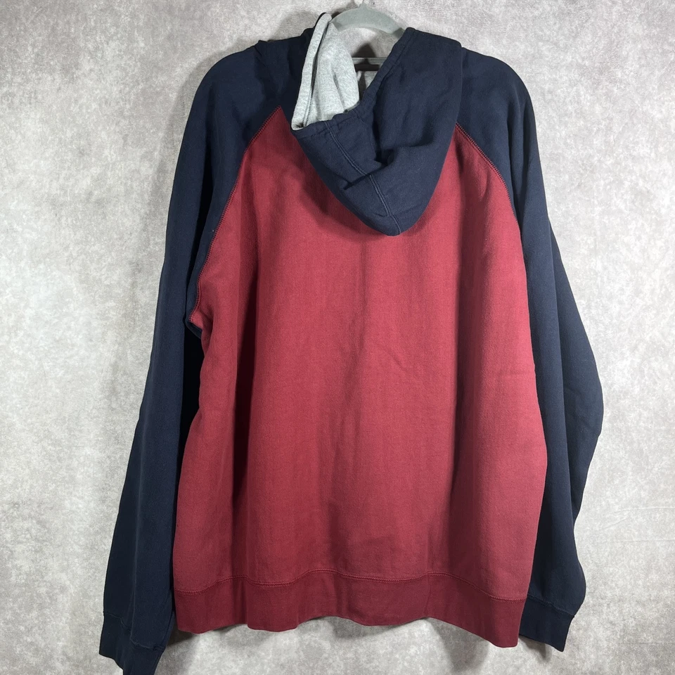 Vintage Tommy Jeans Hoodie Jacket Mens XXL Red Blue Full Zip Hilfiger Spell Out - Image 4 of 4