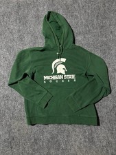 Nike Michigan State Spartans Hoodie Green Soccer Pullover Size M
