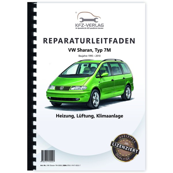 Vw Sharan Typ 7M 1995-2010 Heizung BelüFtung Klimaanlage Werkstatthandbuch-image