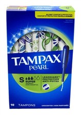  3 PACK Tampax Tampons Pearl Super 10 Count Leakguard Unscented