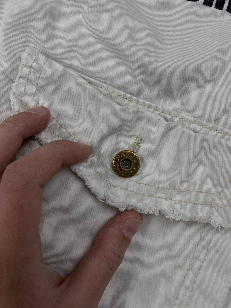 Vintage Dolce & Gabbana Archive Distressed Jacket 90s Big Logo DG