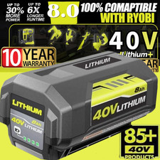 40V 8.0Ah Battery for Ryobi 40 Volt Lithium OP4050 OP40602 OP40261 OP4060 OP4030