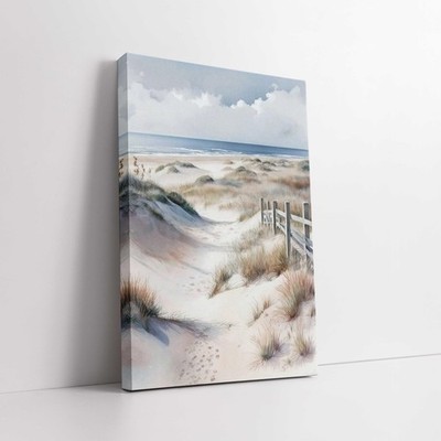 Küste Kunstwerk Portrait Leinwand Bild Druck Strand Weg Malerei Set vorhanden