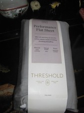 Full 400 Thread Count Performance Flat Sheet Classic Gray - Threshold: Cotton