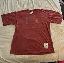 NWT Vintage 90s Tommy Hilfiger Crest T Shirt XL Maroon Made in USA Deadstock NOS