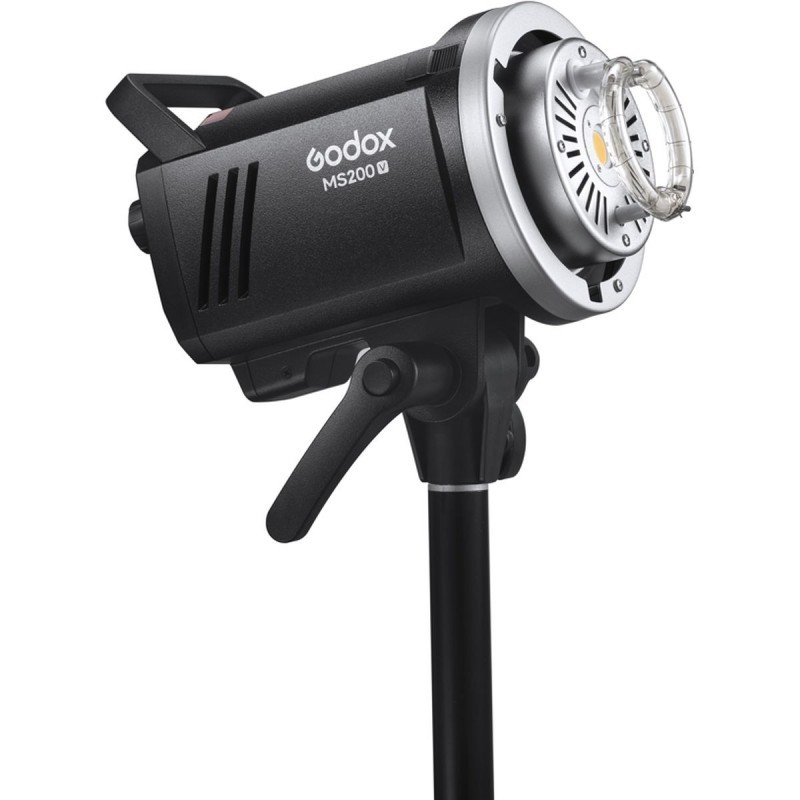 Godox MS200-V Studio Flash 200W compact noir avec lampe pilote LED pour studio photo