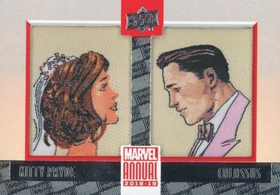 Upper Deck 2018-19 Marvel Annual Kitty Pryde & Colossus #PD7 DUAL PATCH RELIC