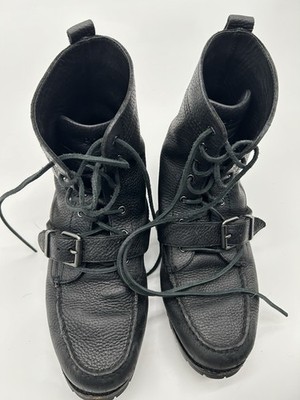 POLO RALPH LAUREN Men's Ranger Tumbled Leather Boot Black US 11D $198