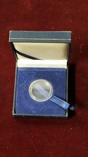 Single Blue Coin Display Presentation Case Box  Used  Gold Enhancements