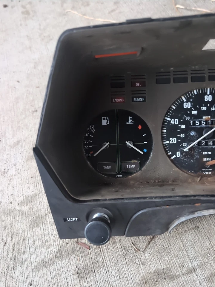 BMW E24 Euro Spec Gauge Cluster 156 k millas 633csi 635csi Serie 1 - 77-82 Foto 4 de 4