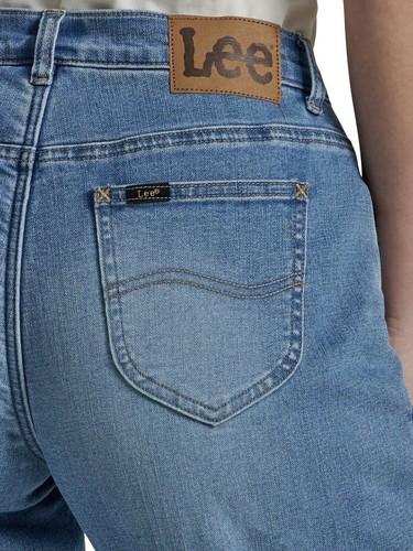 Lee Damen Relaxed Fit Straight Leg Jeans Fleece-gefütterte Hose Alpine Frost Neu - Bild 5 von 8