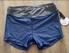 Honeycut Cut-It-Out Short Women's Athletic Navy Gray Stretch Dance Shorts